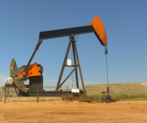 Oil pump jack in the Permian Basin, Texas